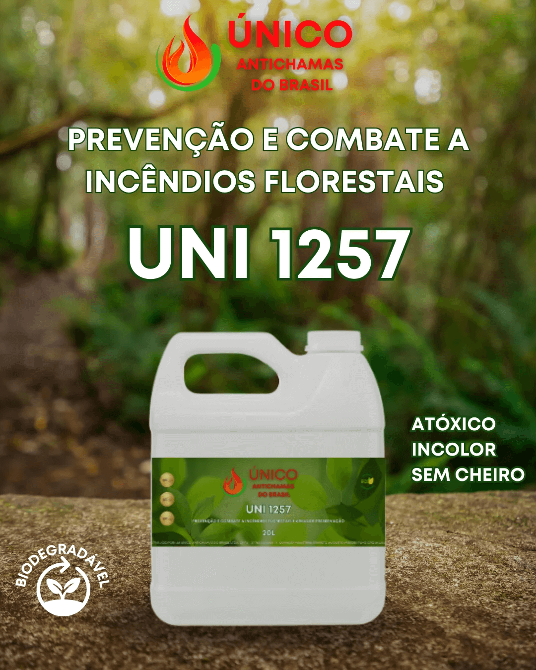 retardante de chamas biodegradável para florestas
